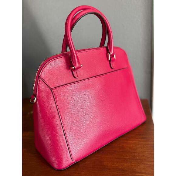 KATE SPADE Louise Dome Satchel Medium in Cerise Pink NWT - Picture 3 of 13
